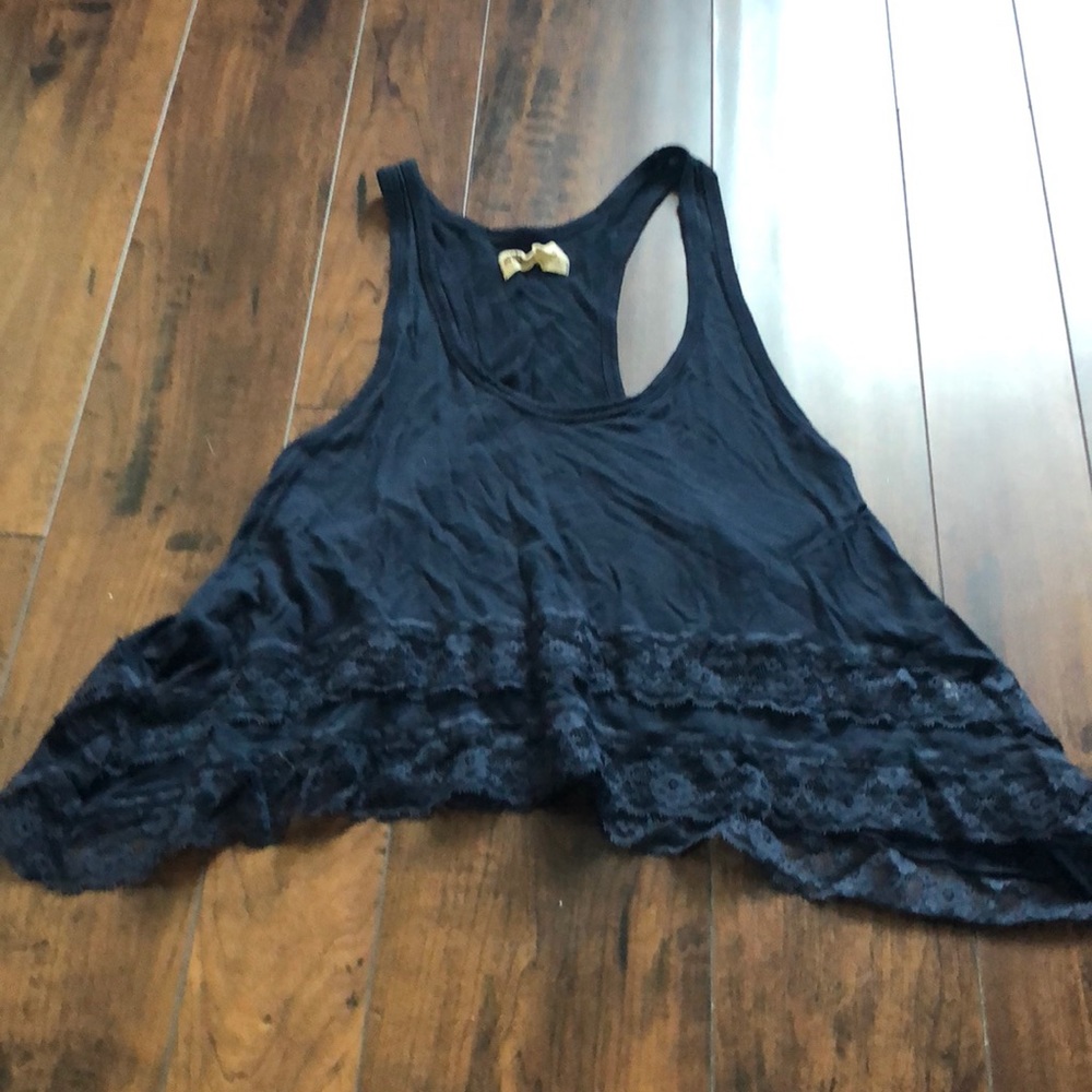 Blue crop tank